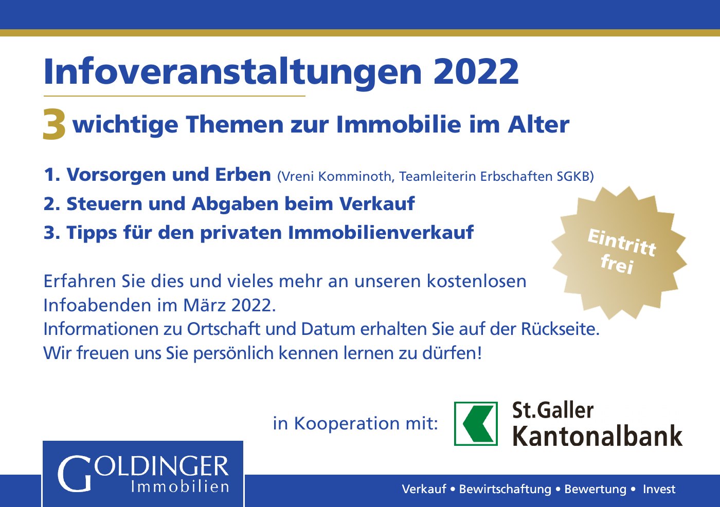 Flyer Infoabende vorne