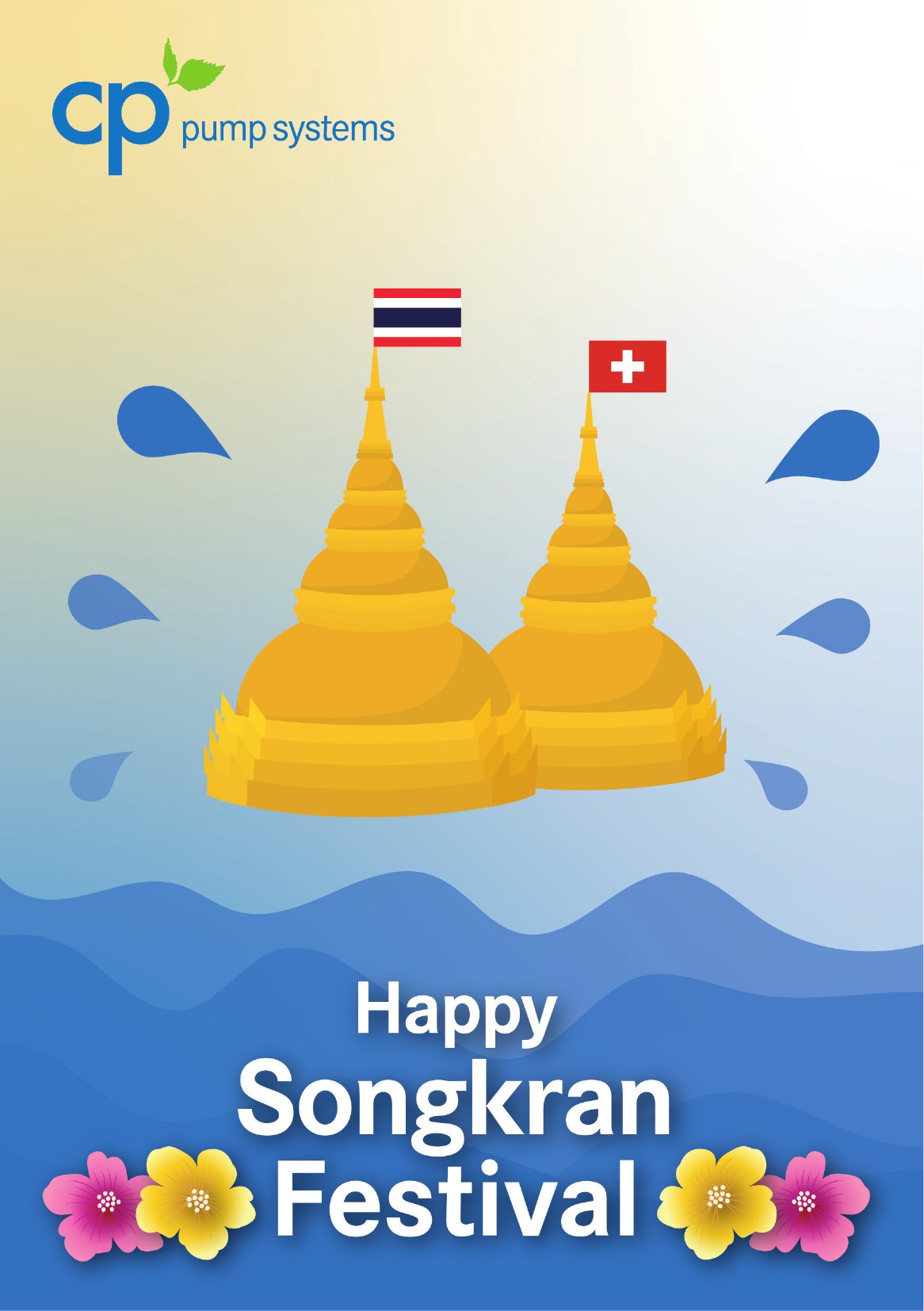 Vorderseite Songkran-Karte